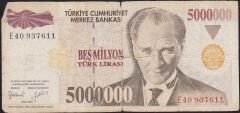 7.Emisyon 5 000 000 Lira E40 937611 Haliyle