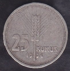 1936 Yılı 25 Kuruş Çok Temiz Gümüş