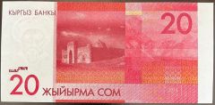 Kırgızistan 20 Som 2016 Çil Pick 24b