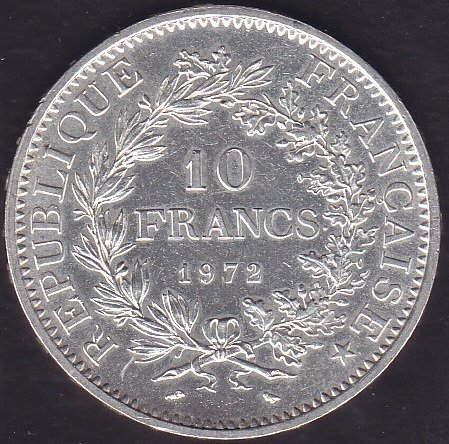 Fransa 10 Frank 1972 Gümüş ( 25 Gram )