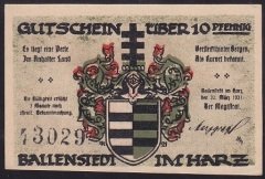 ALMANYA 10 PFENNİNG NOTGELD 1921 ÇİL