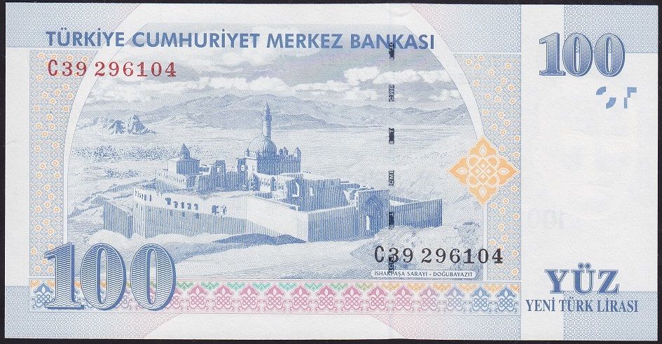 8.Emisyon 100 YTL C39 296104 Çilaltı