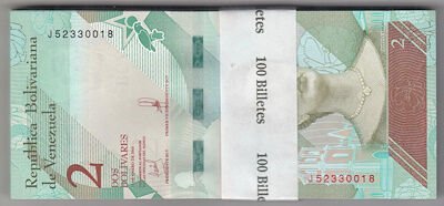Venezuela 2 Bolivar 2018 Çil Deste (100 Adet )