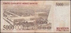 7.Emisyon 5 000 000 Lira E39 098793 Çok Temiz