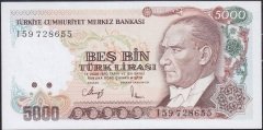 7.Emisyon 4.Tertip 5000 Lira I59 728655 Çil