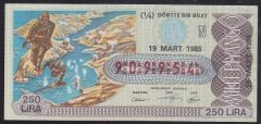 1985 19 MART ÇEYREK BİLET N SERİSİ