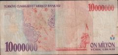 7.Emisyon 10 000 000 Lira A09 113628 Temiz