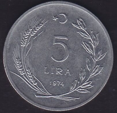 1974 Yılı 5 Lira