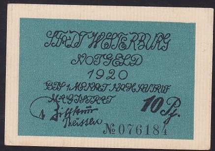 ALMANYA 10 PFENNİNG NOTGELD 1920 ÇİL