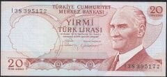6.Emisyon 4.Tertip 20 Lira I38 395172 Çil