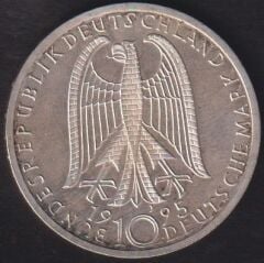 Almanya 10 Mark 1995 Gümüş (50. Yıldönümü - Barış ve Uzlaşma)