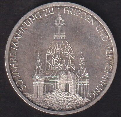 Almanya 10 Mark 1995 Gümüş (50. Yıldönümü - Barış ve Uzlaşma)