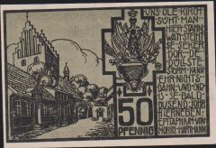 Almanya 50 Pfennig Notgeld 1923 Çil Filigranlı