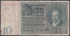 ALMANYA 10 REİCHSMARK 1929 TEMİZ