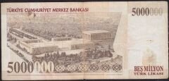 7.Emisyon 5 000 000 Lira E38 423069 Çok Temiz