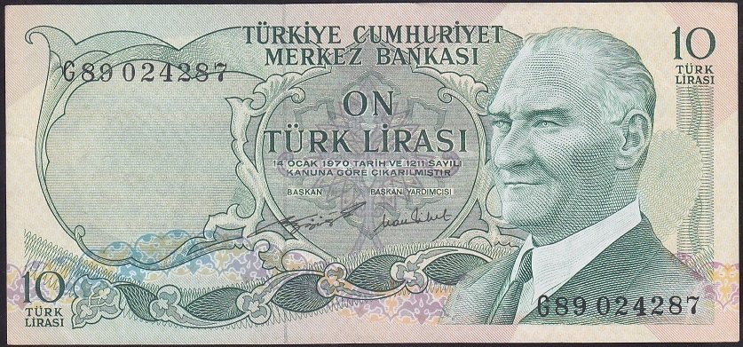 6.EMİSYON 2.TERTİP 10 LİRA G89 024287 ÇÇT + eski kağıt para fiyatları