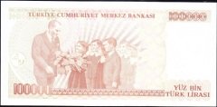 7.Emisyon 3.Tertip 100000 Lira F14 135512 Çilaltı +