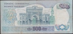 6.Emisyon 2.Tertip 500 Lira Z91 019542 Çok Temiz