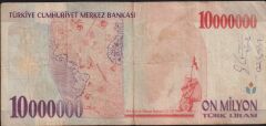 7.Emisyon 10 000 000 Lira A10 013194 Çok Temiz