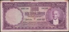 5.Emisyon 1000 Lira Seri E16 08540 Çok Temiz