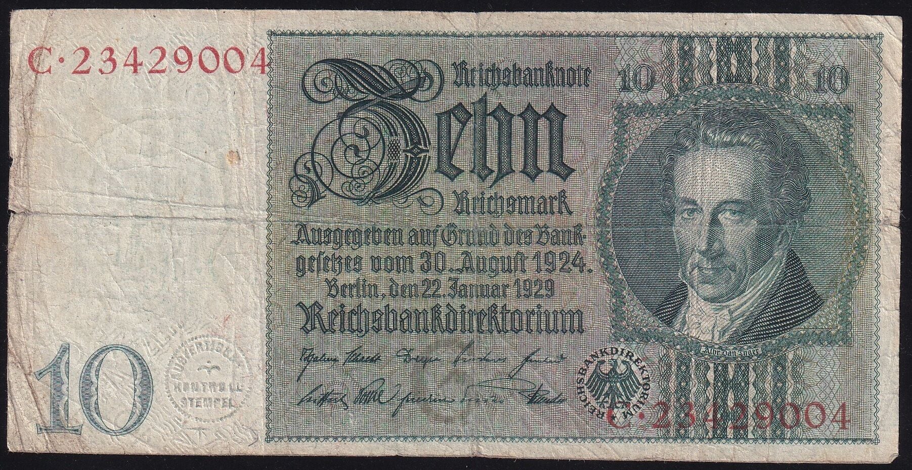 Almanya 10 Mark 1929 Çok Temiz