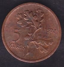 1973 Yılı 5 Kuruş