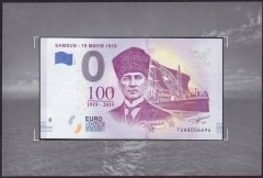 SAMSUN 19 MAYIS 100.YIL 0 EURO 2019 ÇİL ÖZEL FÖYÜNDE