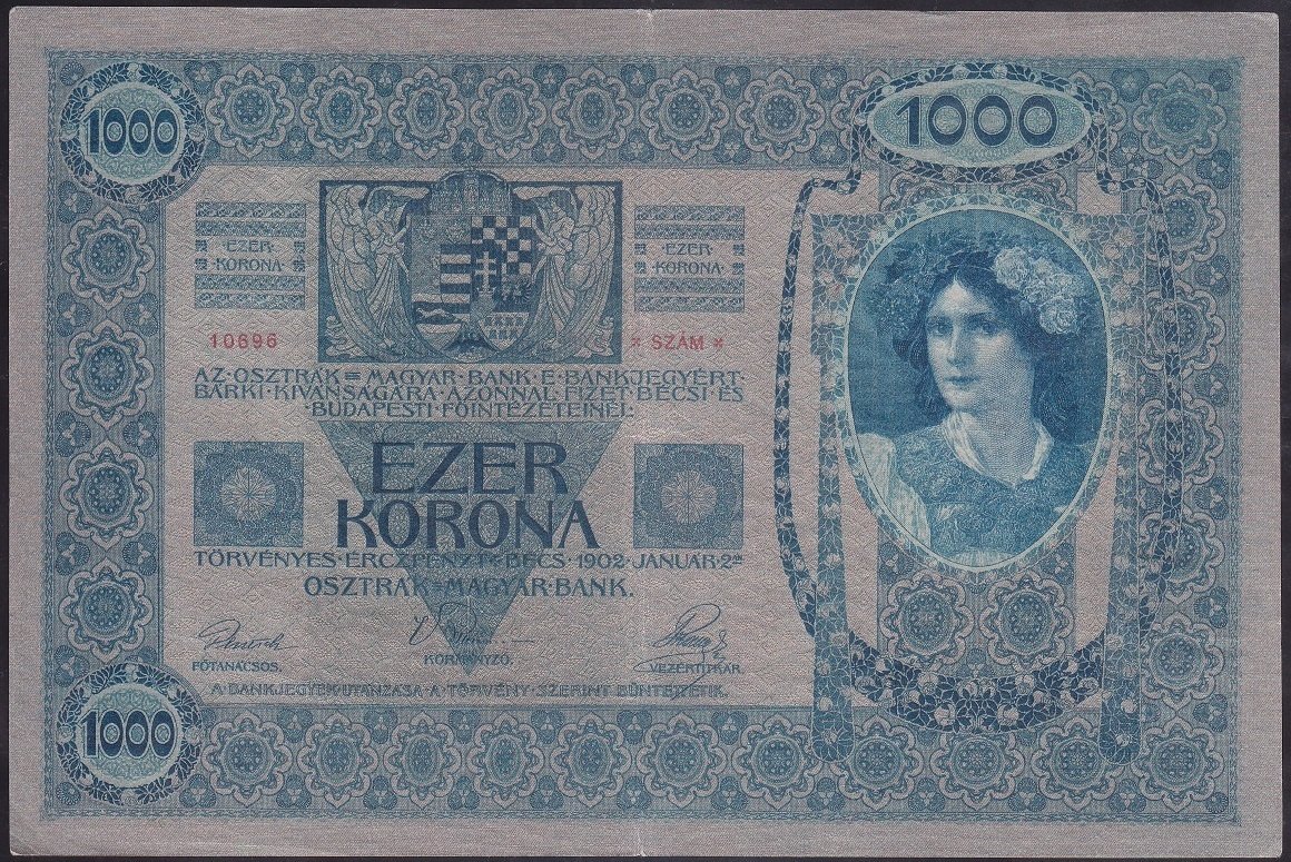 AVUSTURYA MACARİSTAN 1000 KORONA( EZER ) 1902 ÇÇT ÇİLALTI