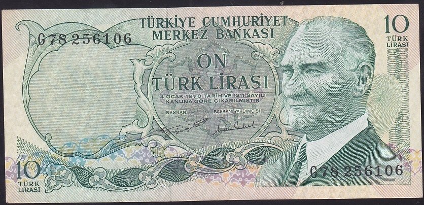 6.EMİSYON 2.TERTİP 10 LİRA G78 256106 ÇÇT +