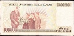 7.Emisyon 2.Tertip 100000 Lira E57 101447 Temiz
