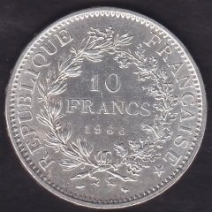 Fransa 10 Frank 1966 Gümüş ( 25 Gram )
