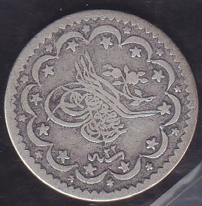 1255 / 22 ABDÜLMECİD 5 KURUŞ GÜMÜŞ HALİYLE ESKİ PARA