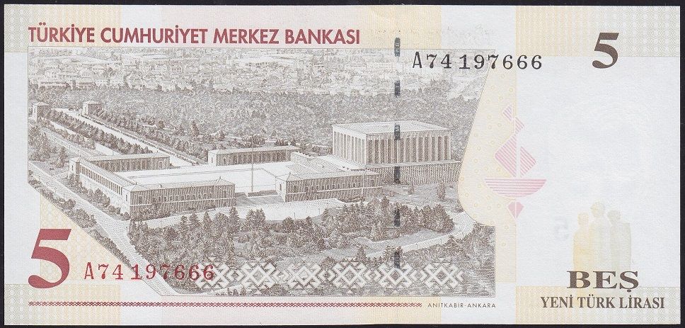 8.Emisyon 5 YTL A74 197666 Çil