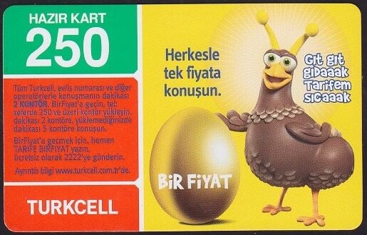 Turkcell Hazır Kart 250 Kontör 2010