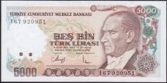 7.Emisyon 4.Tertip 5000 Lira I67 920951 Çilaltı