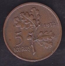 1972 Yılı 5 Kuruş