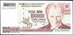 7.Emisyon 2.Tertip 100000 Lira E21 239917 Çil