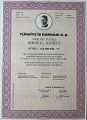 İş Bankası 100.000.000 Lira Hisse Senedi