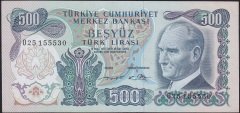 6.Emisyon 2.Tertip 500 Lira O25 155530 Ççt Çilaltı