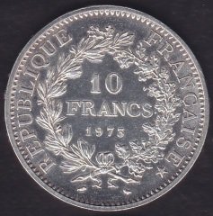Fransa 10 Frank 1973 Gümüş ( 25 Gram )