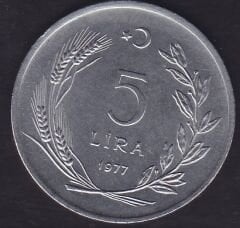 1977 Yılı 5 Lira