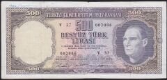 5.Emisyon 4.Tertip 500 Lira V37 002086 Çok Temiz