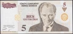 8.Emisyon 5 YTL B43 119222 Çil