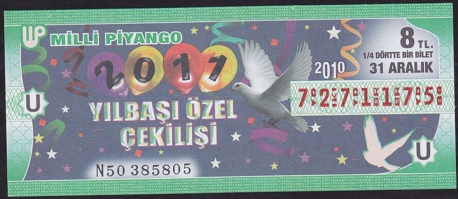 2010 31 Aralık Çeyrek Bilet - U Serisi