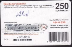 Turkcell Hazır Kart 250 Kontör 2010