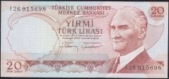 6.Emisyon 4.Tertip 20 Lira I26 915698 Çil