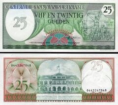 Suriname 25 Gulden 1985 Çil Pick 127b