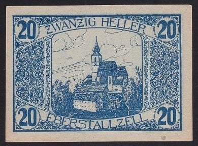 AVUSTURYA 20 HELLER NOTGELD 1920 ÇİL