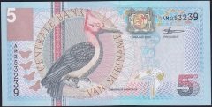 Suriname 5 Gulden 2000 Çil
