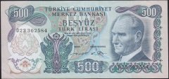 6.Emisyon 2.Tertip 500 Lira O23 302584 Çok Çok Temiz